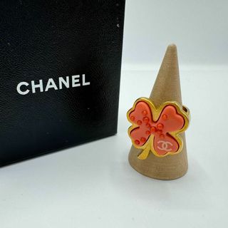 シャネル(CHANEL)の【箱付き】CHANEL クローバーリング　ゴールド　ピンク　ココマーク　13号(リング(指輪))