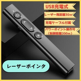 レーザーポインター USB 充電 充電式レーザー 猫 プレゼン　軽量　スリム(PC周辺機器)