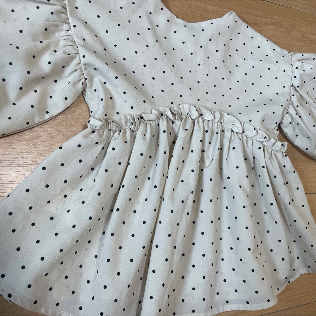 女の子　ベビー服　80 フリル　シャツ　Tシャツ　ブラウス　夏服　 キッズ/ベビー/マタニティのベビー服(~85cm)(シャツ/カットソー)の商品写真