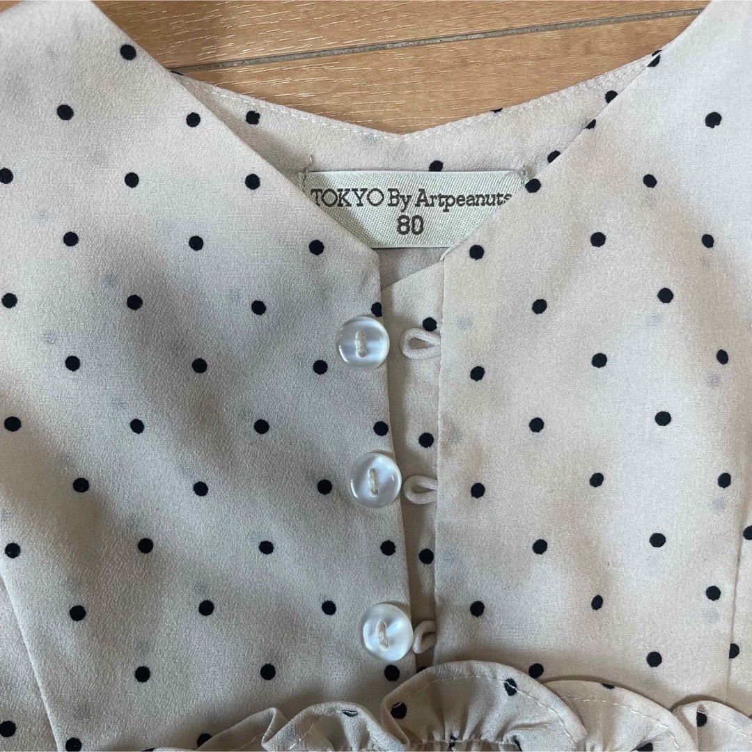 女の子　ベビー服　80 フリル　シャツ　Tシャツ　ブラウス　夏服　 キッズ/ベビー/マタニティのベビー服(~85cm)(シャツ/カットソー)の商品写真