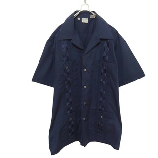 ヴィンテージ(VINTAGE)の【anchor blue】刺繍入りキューバシャツ S-507(シャツ)