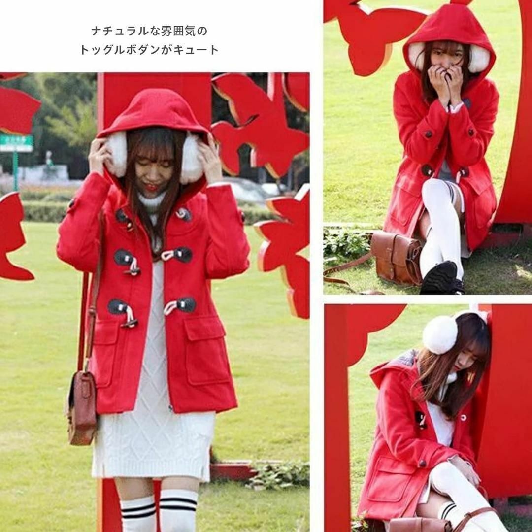 レディース ダッフルコート 学生 アウター 制服 通学用 ネイビー