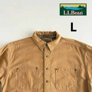 L.L.BEAN 90s カナダ製 ダック地シャツ L ジャケット ネルライナー