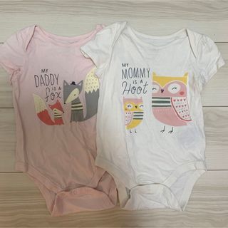 ベビーギャップ(babyGAP)のbabygap 半袖ロンパース 2枚セット 70(ロンパース)