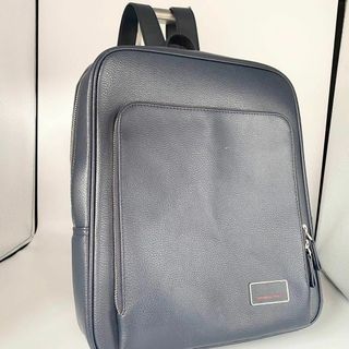 Samsonite - 【良品】サムソナイト　リュック　オールレザー　通勤通学　ビジネスバッグ　ネイビー