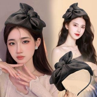 【新品】リボン　カチューシャ　ゴスロリ　ロリータ　ヘアアクセサリー 韓国(カチューシャ)