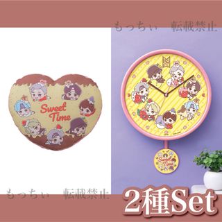 ボウダンショウネンダン(防弾少年団(BTS))の【新品】TinyTAN✧Sweet Time クッション&クロック ２種セット(掛時計/柱時計)