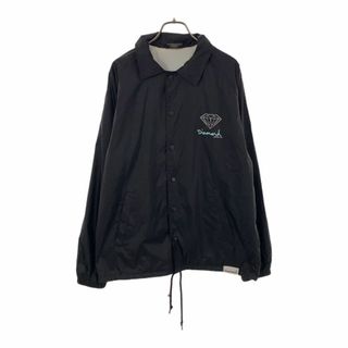 ダイアモンドサプライ ロゴプリント コーチジャケット S ブラック Diamond SUPPLY CO. メンズ 古着 【240424】(ナイロンジャケット)