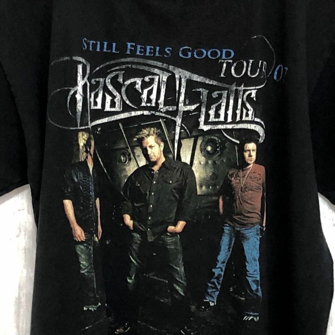 MUSIC TEE(ミュージックティー)のバンＴ　ラスカルフラッツ　RASCALFLATTS　サイズＭ　ツアーＴメンズ古着 メンズのトップス(Tシャツ/カットソー(半袖/袖なし))の商品写真