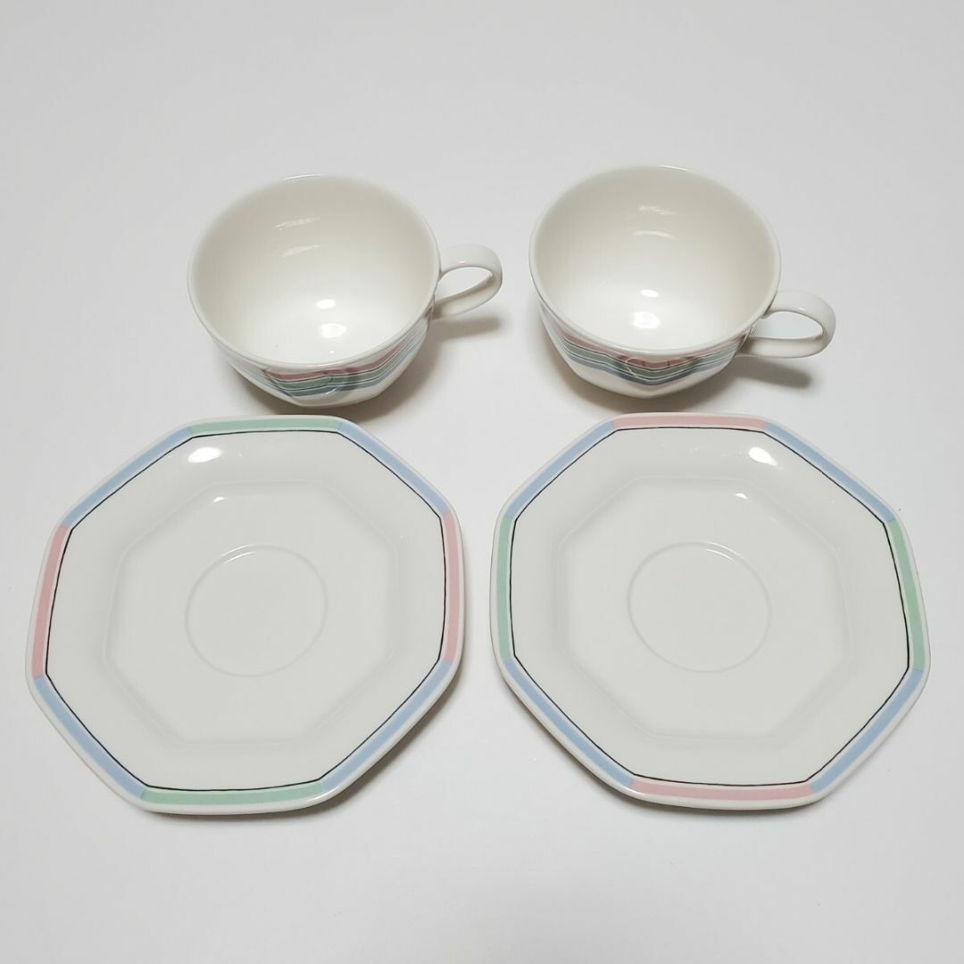 Noritake(ノリタケ)のNoritake ノリタケ クラフト―ン カップ&ソーサー 2客セット インテリア/住まい/日用品のキッチン/食器(グラス/カップ)の商品写真