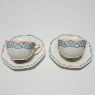 ノリタケ(Noritake)のNoritake ノリタケ クラフト―ン カップ&ソーサー 2客セット(グラス/カップ)