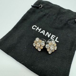 シャネル(CHANEL)の【保管袋付き】CHANEL ストーン付きピアス　シルバー　ヴィンテージ(ピアス)