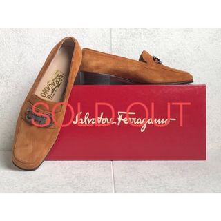 サルヴァトーレフェラガモ(Salvatore Ferragamo)のFERRAGAMO フェラガモ　ガンチーニ　6C ローファー　モカシン　革靴(ローファー/革靴)