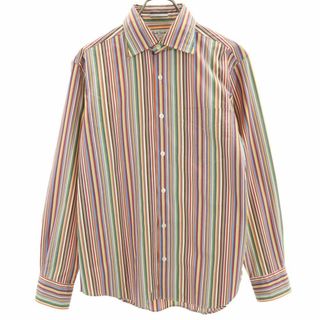 ポールスミス(Paul Smith)のポールスミス 日本製 ストライプ 長袖 シャツ M レッド系 Paul Smith メンズ 古着 【240424】(シャツ)