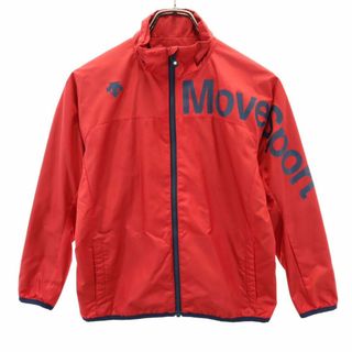 DESCENTE - デサント トレーニング ブルゾン 140 レッド DESCENTE キッズ 古着 【240424】