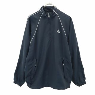 アディダス(adidas)のアディダス ゴルフ ハーフジップ ウェア L ブラック adidas プルオーバー メンズ 古着 【240424】(ウエア)