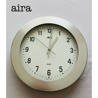 掛け時計 AIRA エアラ アナログ アルミ 白 ホワイト WH Lemnos(掛時計/柱時計)