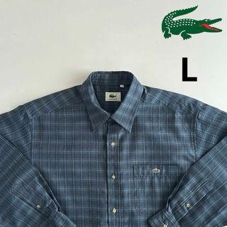 ラコステ(LACOSTE)のラコステ LACOSTE ウールシャツ 長袖シャツ L チェックシャツ(シャツ)