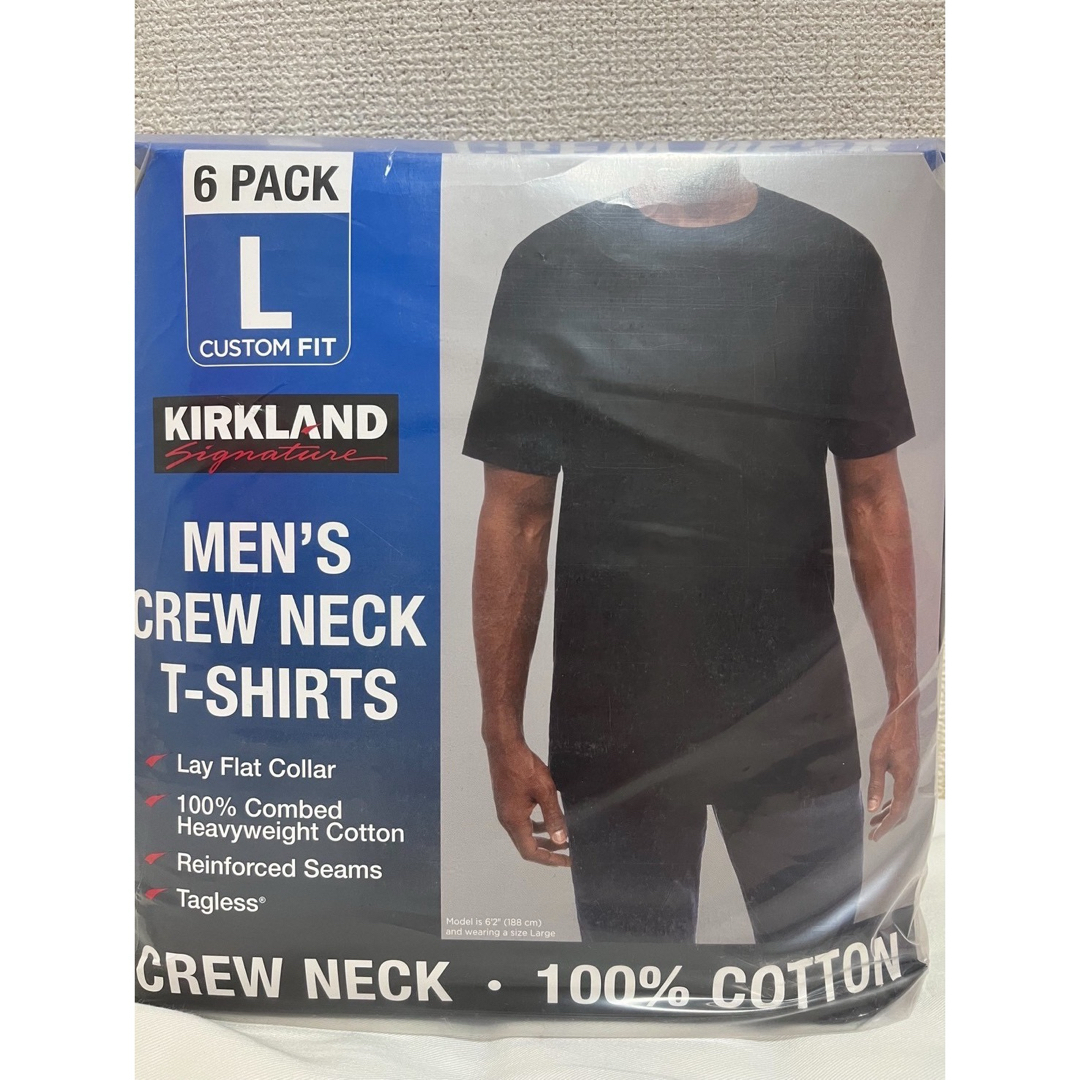 KIRKLAND(カークランド)のコストコ　カークランド  メンズ黒Tシャツ Lサイズ 3枚セット メンズのトップス(Tシャツ/カットソー(半袖/袖なし))の商品写真