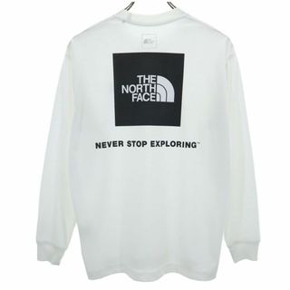 ザノースフェイス(THE NORTH FACE)のザノースフェイス NT82035 アウトドア バックプリント 長袖 Tシャツ S ホワイト THE NORTH FACE ロンT メンズ 古着 【240424】(Tシャツ/カットソー(七分/長袖))