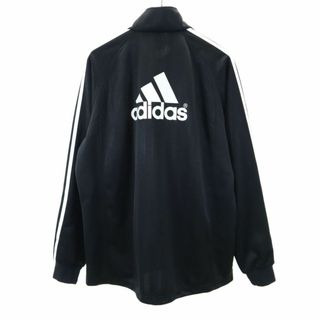 アディダス(adidas)のアディダス バックプリント トレーニング トラックジャケット XO ブラック adidas ジャージ ビッグサイズ メンズ 古着 【240424】(トレーニング用品)