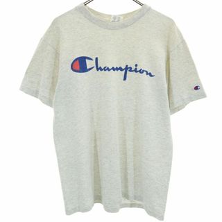 チャンピオン(Champion)のチャンピオン 90s USA製 オールド プリント 半袖 Tシャツ M グレー Champion メンズ 古着 【240424】 メール便可(Tシャツ/カットソー(半袖/袖なし))