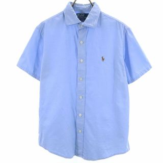 ポロバイラルフローレン 半袖 シャツ L ブルー Polo by Ralph Lauren メンズ 古着 【240424】 メール便可(シャツ)