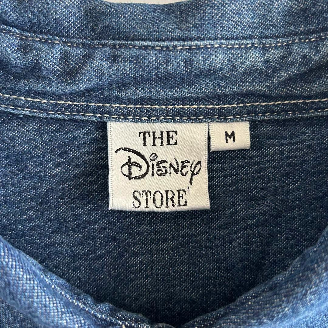 Disney(ディズニー)のDisney ディズニー ミッキー デニムシャツ 長袖シャツ M 刺繍ロゴ メンズのトップス(シャツ)の商品写真