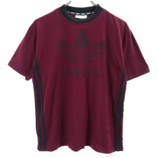 アディダス(adidas)のアディダス トレフォイルロゴ 半袖 Tシャツ M ボルドー adidas メンズ 古着 【240424】 メール便可(Tシャツ/カットソー(半袖/袖なし))