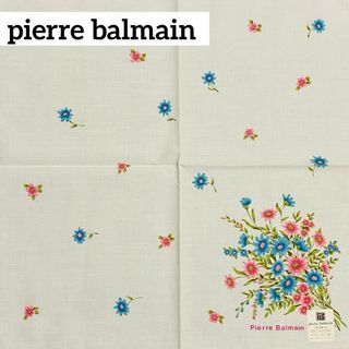 ピエールバルマン(Pierre Balmain)の極美品 ★pierre balmain★ ナプキン 花 レトロ ブルー ピンク(テーブル用品)