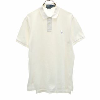 ポロバイラルフローレン 半袖 ポロシャツ L 白 Polo by Ralph Lauren 鹿の子地 メンズ 古着 【240424】 メール便可(ポロシャツ)