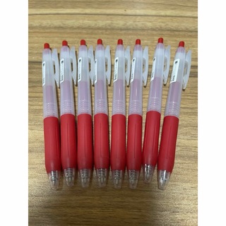 ZEBRA - ゲルインク　8本セット　赤色　ほぼ未使用　アスクルボールペン