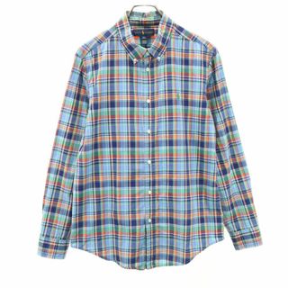 ラルフローレン(Ralph Lauren)のラルフローレン チェック柄 長袖 ボタンダウンシャツ XL（18-20） ブルー系 RALPH LAUREN キッズ 古着 【240424】 メール便可(ブラウス)