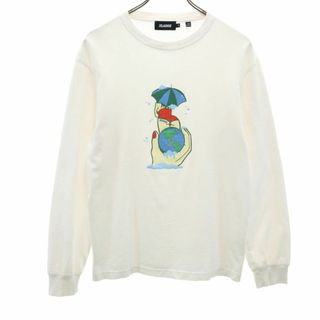 エクストララージ(XLARGE)のエクストララージ プリント 長袖 Tシャツ M ホワイト XLARGE ロンT メンズ 古着 【240424】 メール便可(Tシャツ/カットソー(七分/長袖))