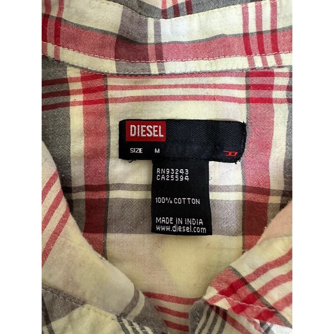 DIESEL(ディーゼル)の\美品 コットン100%/ DIESEL チェック半袖 Mサイズ メンズのトップス(シャツ)の商品写真