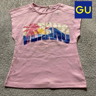 ジーユー(GU)の新品未使用　GU Tシャツ　サーフィン　椰子の木 サマー　サイズ　110(Tシャツ/カットソー)