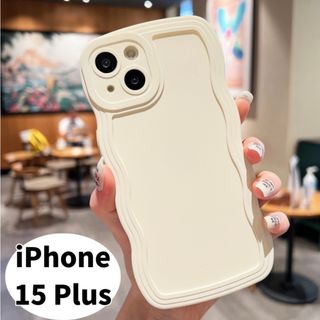 【新入荷☆】iPhone15Plus スマホケース もこもこ ホワイト 耐衝撃