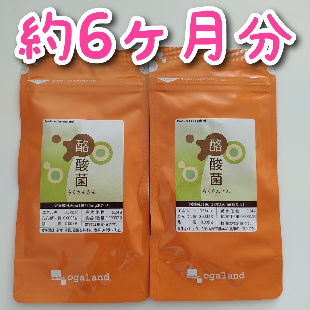 ogaland(オーガランド)の酪酸菌 サプリ 約6ヶ月分　腸内フローラ 食品/飲料/酒の健康食品(その他)の商品写真