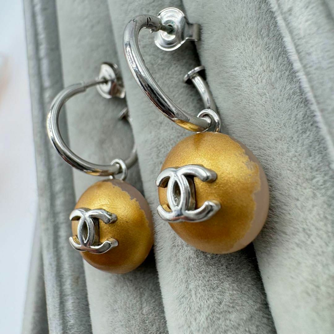 ヴィンテージ】CHANEL ココマークピアス ゴールド シルバー