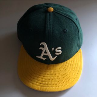 ニューエラー(NEW ERA)のニューエラ オークランドアスレチックス 7 1/4 USA製(キャップ)