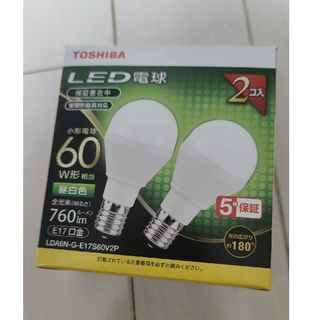 東芝 LED電球 昼白色 60W　LDA6N-G-E17S60V2P(蛍光灯/電球)