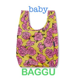 バグゥ(BAGGU)の新品／未使用　BAGGU  babyサイズ　イエロー×ピンク　海外購入 ROSE(エコバッグ)