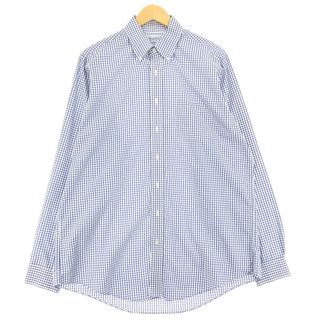 ブルックスブラザース(Brooks Brothers)の古着 ブルックスブラザーズ Brooks Brothers Est.1818 長袖 ボタンダウンチェックシャツ メンズL /eaa441803(シャツ)