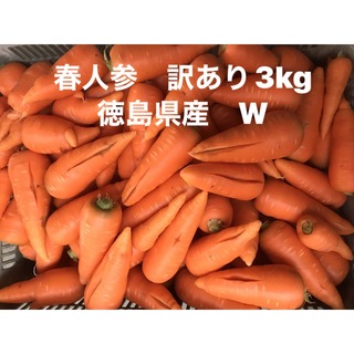 春人参　訳あり 3kg  W 徳島県産(野菜)