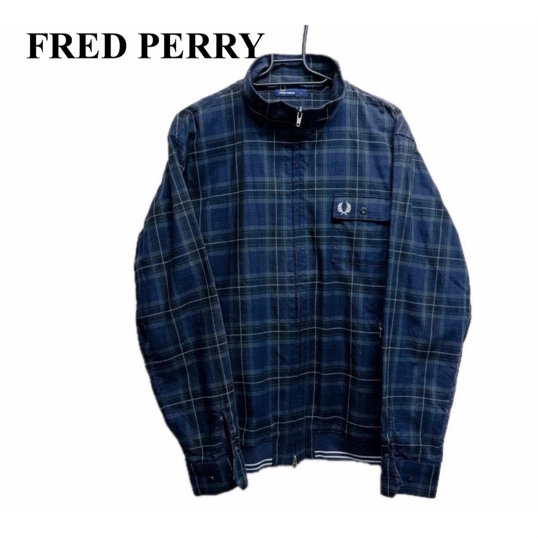 FRED PERRY(フレッドペリー)のFRED PERRY  スウィングトップ M 深緑 ハリントンジャケット　月桂樹 メンズのジャケット/アウター(ブルゾン)の商品写真