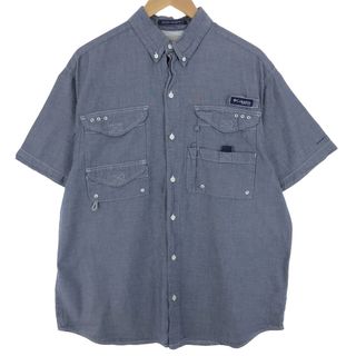 コロンビア(Columbia)の古着 コロンビア Columbia PFG ボタンダウン 半袖 フィッシングシャツ メンズL /eaa445038(シャツ)