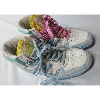 ニューバランス(New Balance)のレア★希少美品【NewBalance】配色スケルトンソールスニーカー23.5cm(スニーカー)