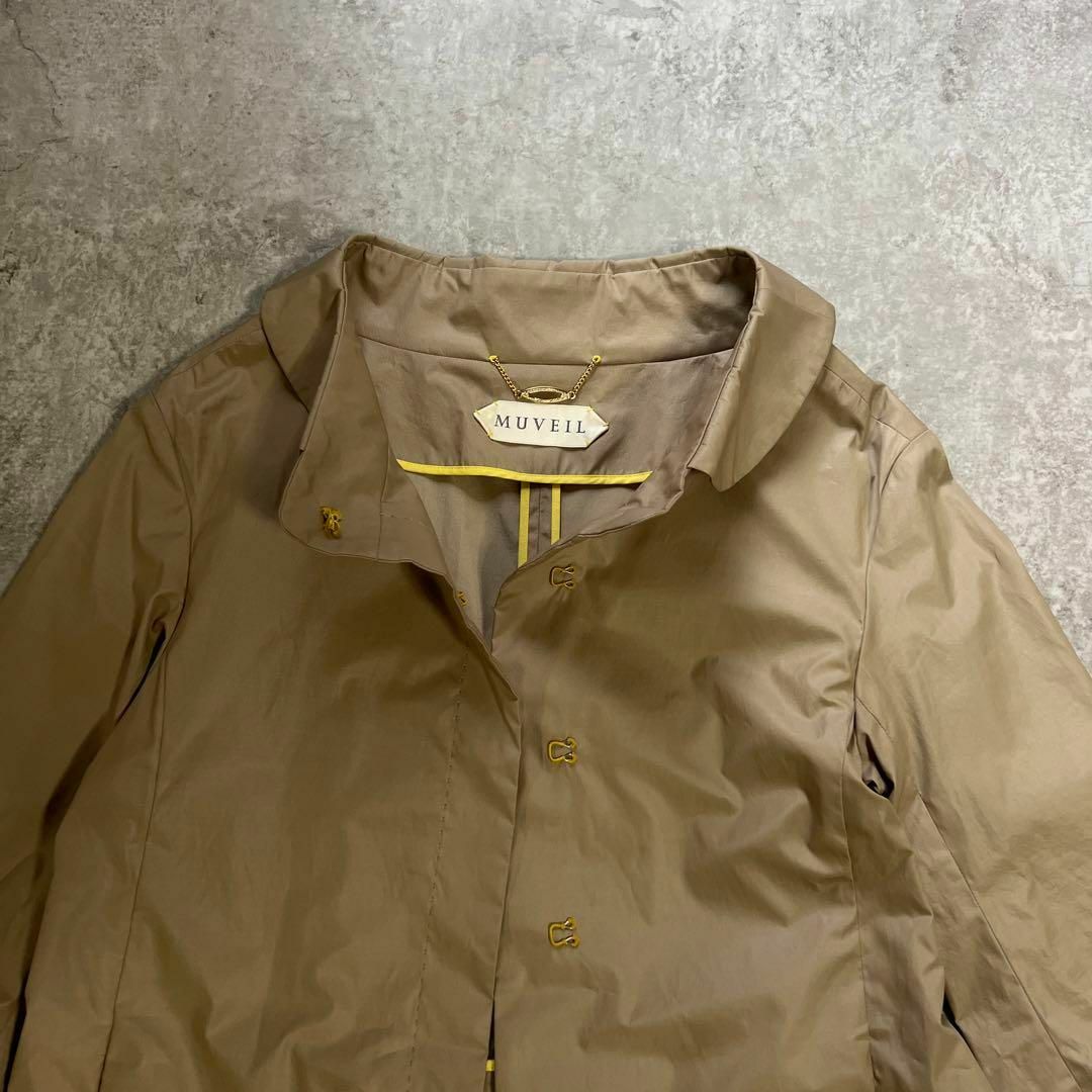 MUVEIL(ミュベール)のミュベール トレンチコート ベージュ ミドル丈 38 春 レディースのジャケット/アウター(スプリングコート)の商品写真