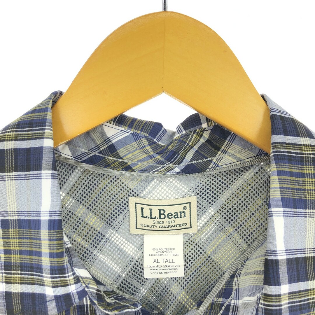 L.L.Bean(エルエルビーン)の古着 00年代 エルエルビーン L.L.Bean チェック柄 半袖 フィッシングシャツ メンズXL /eaa445040 メンズのトップス(シャツ)の商品写真