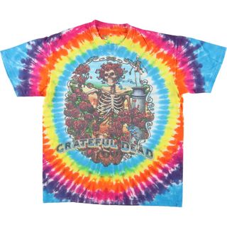 古着 リキッドブルー LIQUID BLUE GRATEFUL DEAD グレイトフルデッド タイダイ柄 バンドTシャツ バンT メンズM /eaa445068(Tシャツ/カットソー(半袖/袖なし))